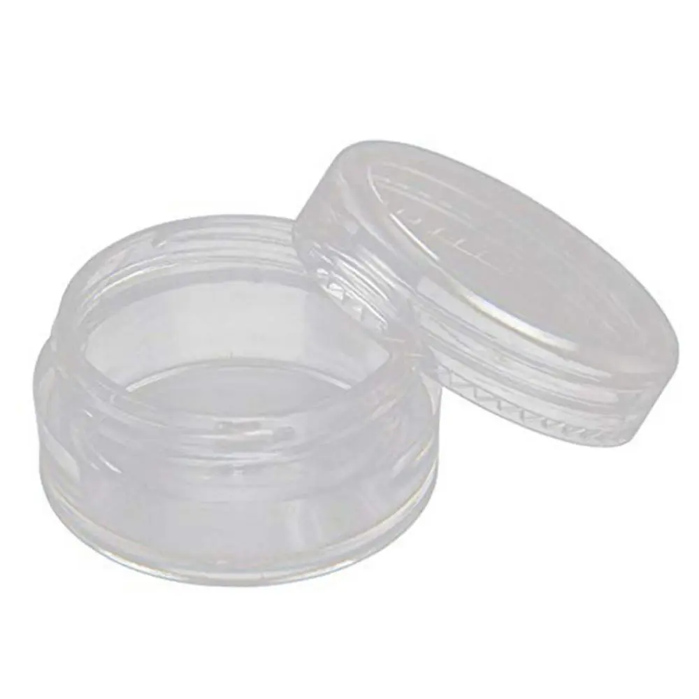 50Pcs/Set 5g Plastic Creams Makeup Transparent Empty Cosmetic Jar Storage Bottle Boxe Container Organizer Household Item
