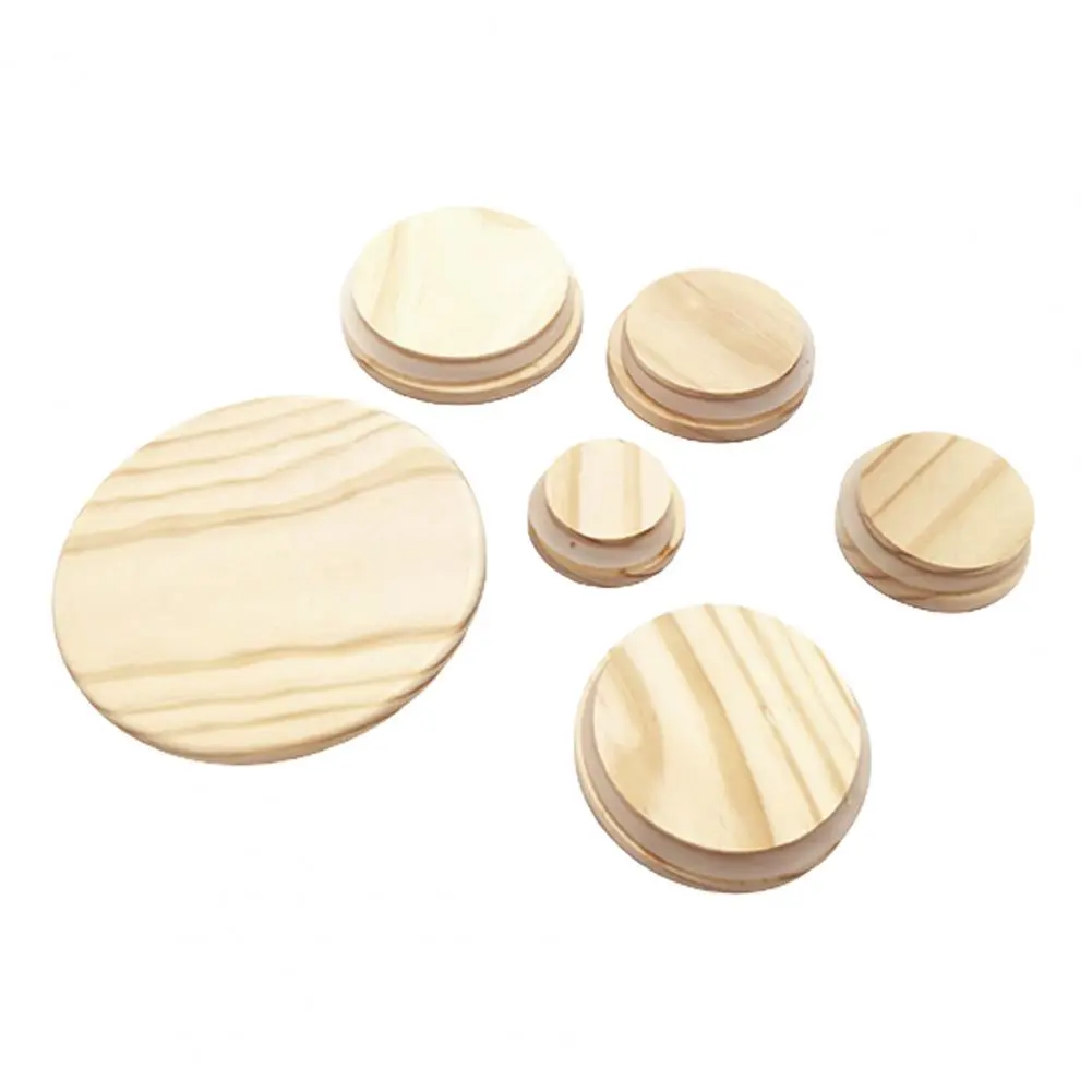 Essential Glass Cup Cover Wood Safe Sturdy Dustproof Creative Drink Cup Lid  Cover Lid Smooth Surface