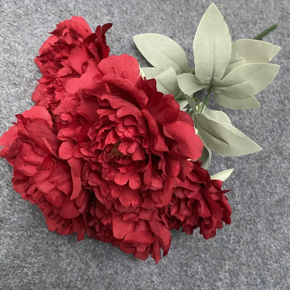 Artificial Peony Bouquet Realistic Artificial Peony Bundle for Home Decor Wedding Centerpieces Floral Arrangements Uv Resistant
