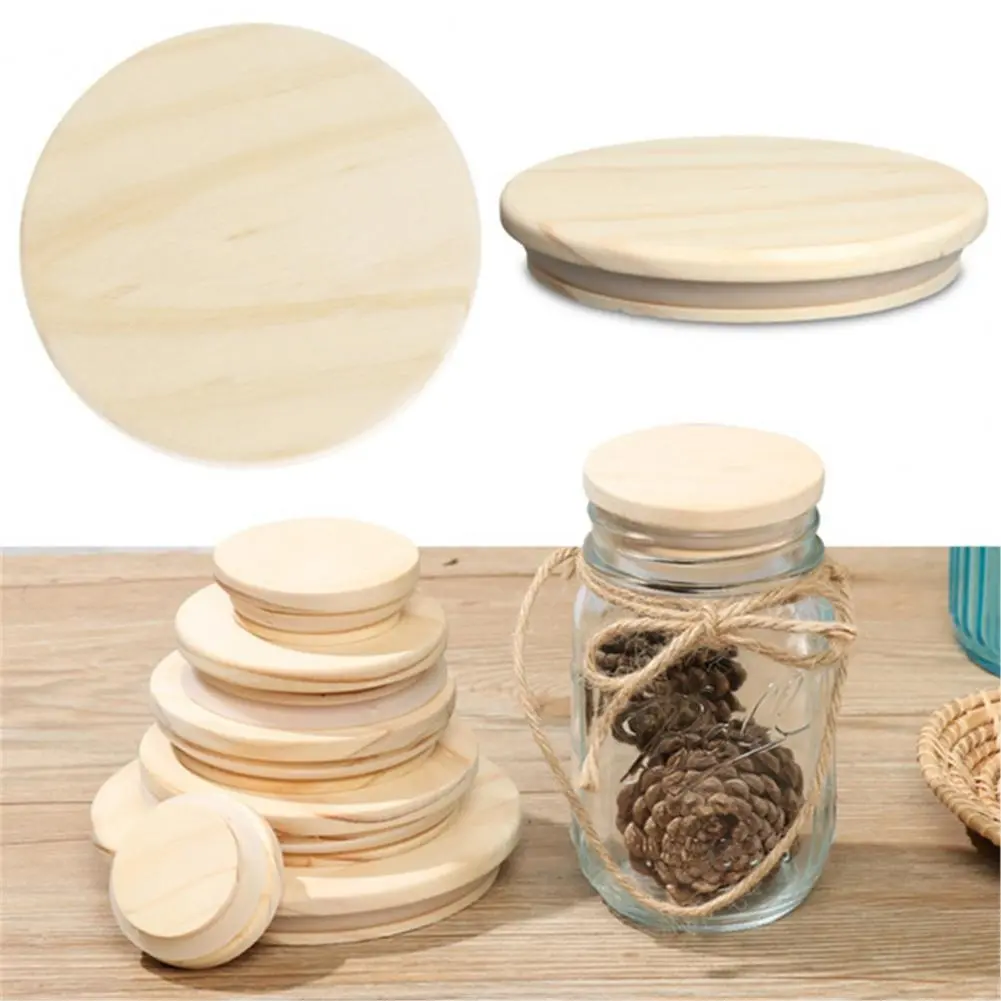 Essential Glass Cup Cover Wood Safe Sturdy Dustproof Creative Drink Cup Lid  Cover Lid Smooth Surface