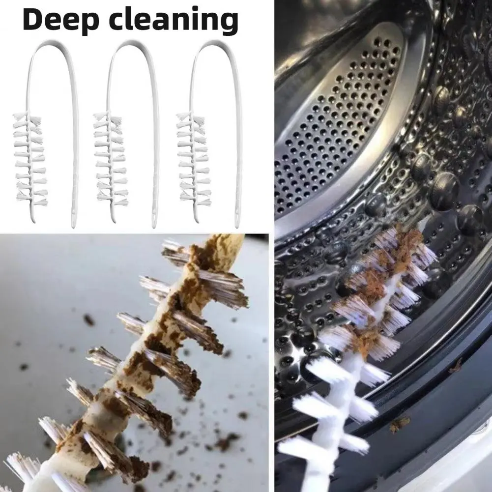 Bucket Tool Set of Flexible Washing Machine Brushes for Maintenance 360 Degree Bendable Tools for Effective Dirt for Washing