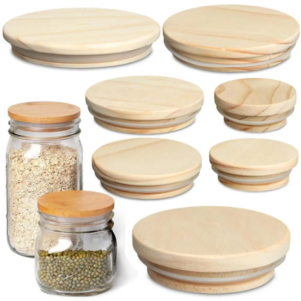 Essential Glass Cup Cover Wood Safe Sturdy Dustproof Creative Drink Cup Lid  Cover Lid Smooth Surface