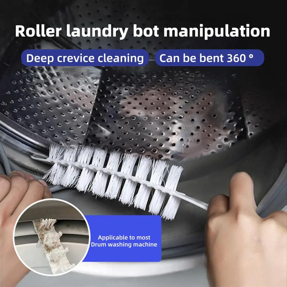 Bucket Tool Set of Flexible Washing Machine Brushes for Maintenance 360 Degree Bendable Tools for Effective Dirt for Washing