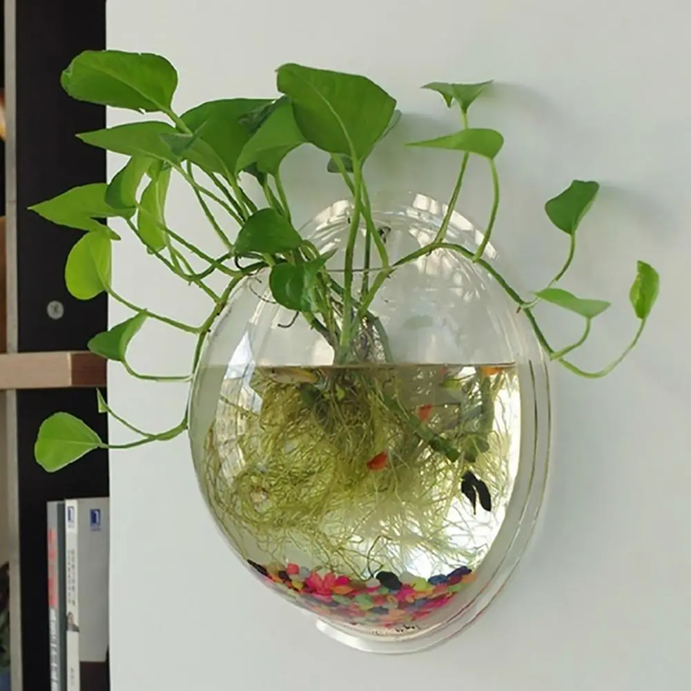 Tank Fish Decor Home Decor Home Hanging Flower Pot Glass Ball Vase Terrarium Wall Aquarium Container Hanging Glass Vase For Deco