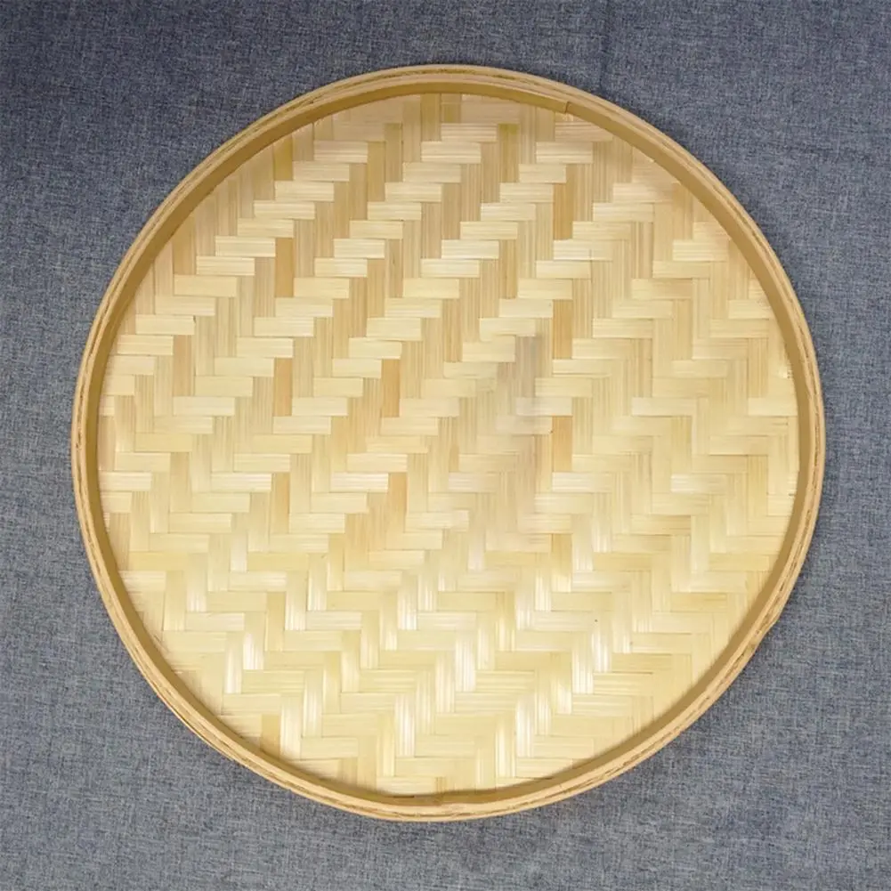 Practical Tea Sieve Lightweight Round Handcraft Multipurpose Weaving Bamboo Sieve  Food Sieve Space-saving