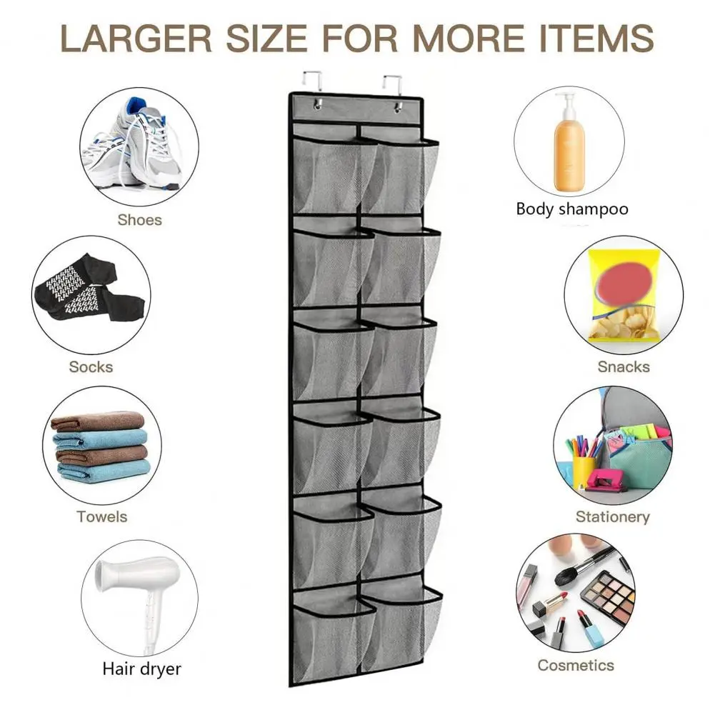 Washable Shoe Rack Multi-layer Shoe Rack Storage Bag with Transparent Grids Hand-washable Organizer for Shoes Oxford for 12/24