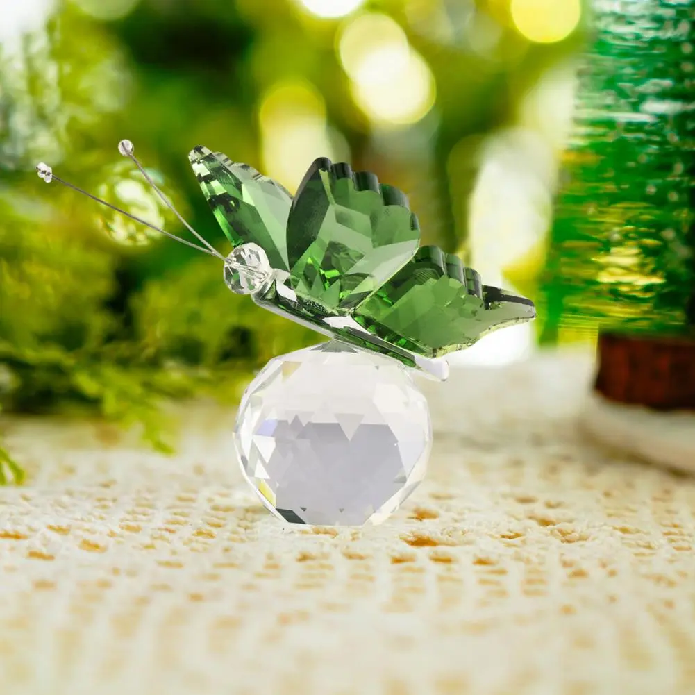 Butterfly-themed Decoration Sparkling Butterfly Figurine for Desk Shelf Prismatic Butterfly Ornament for Bookcase Collectible
