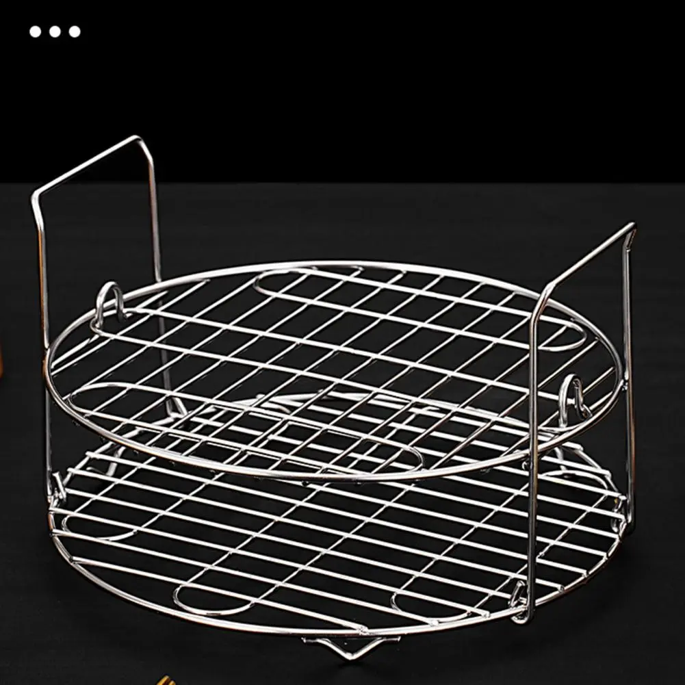 Rust-resistant Steel Rack Stainless Steel Bbq Grill Rack with Double Baking Tray for Multifunctional for Grilling for Bbq