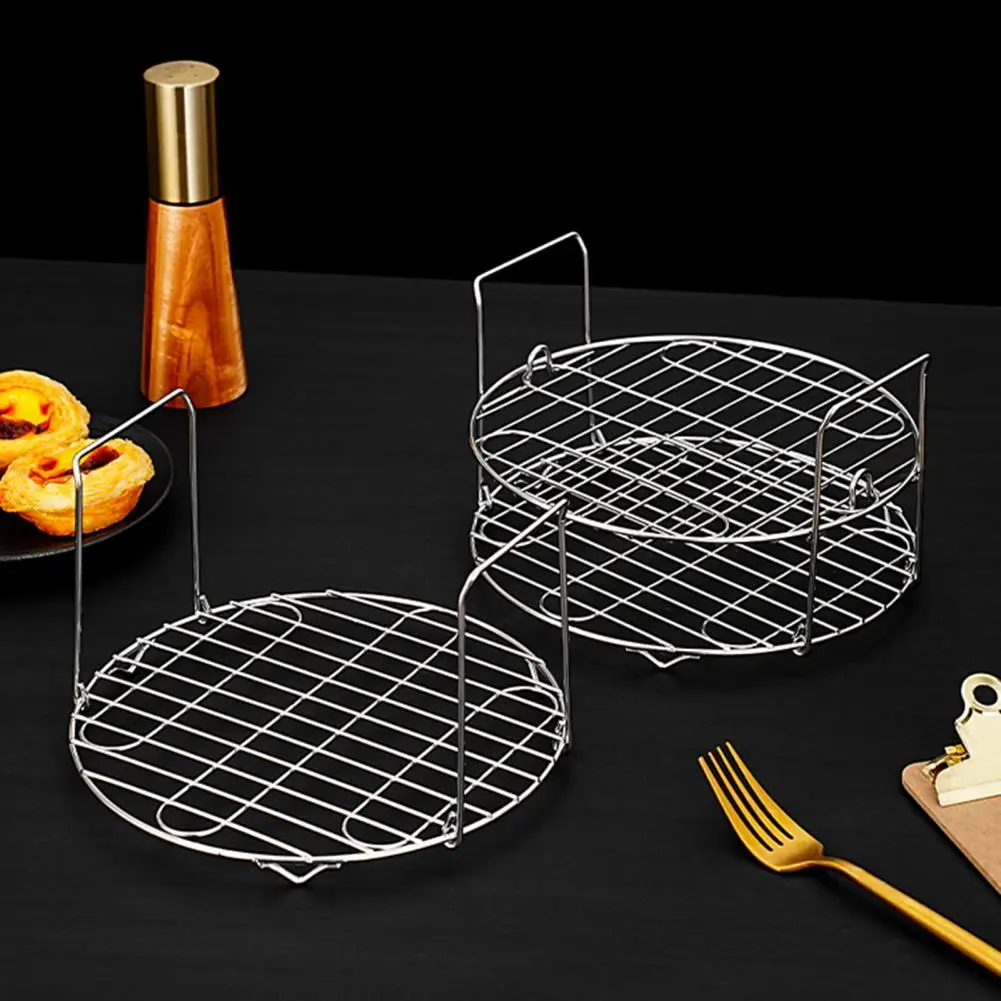 Rust-resistant Steel Rack Stainless Steel Bbq Grill Rack with Double Baking Tray for Multifunctional for Grilling for Bbq