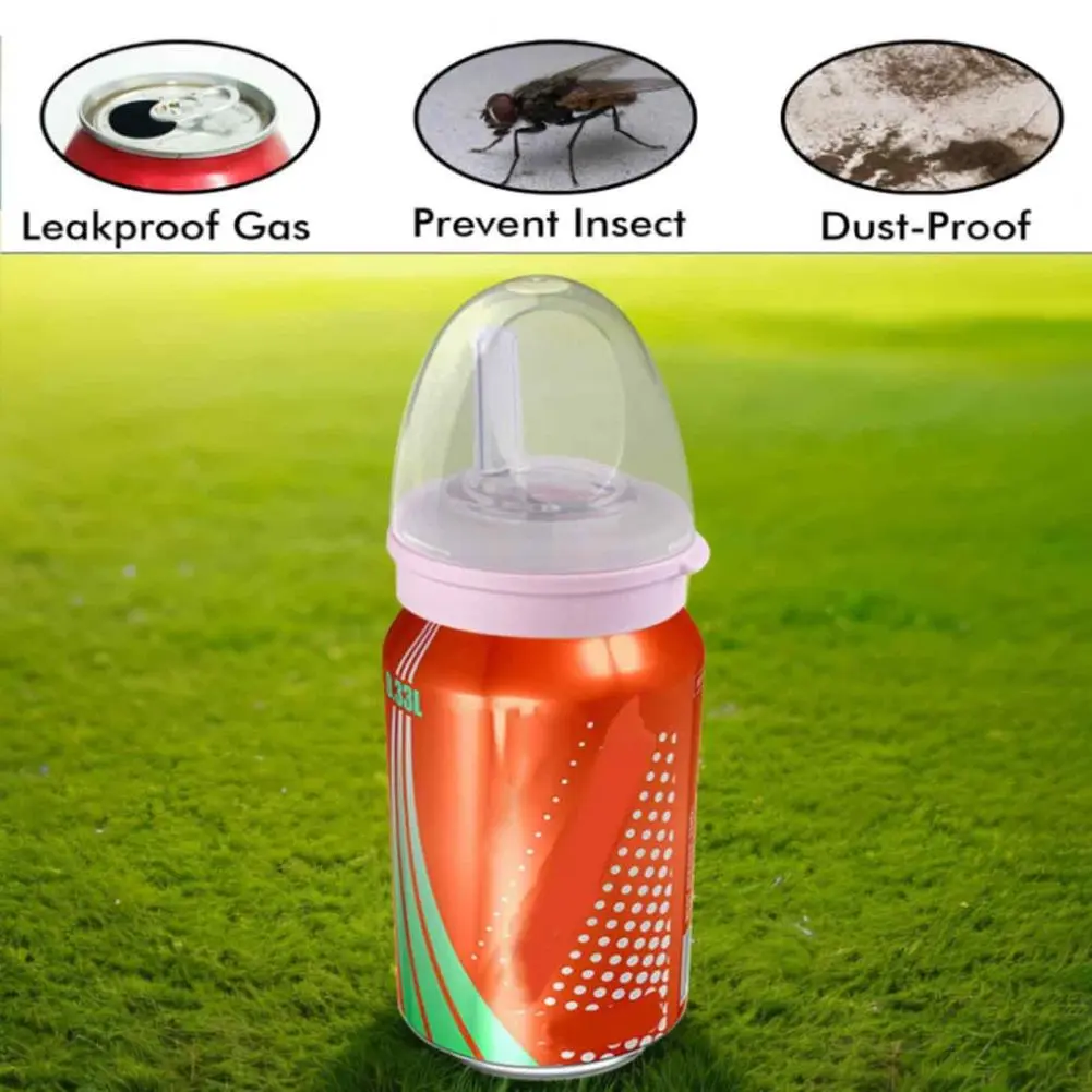 Soda Stopper Leak-proof Reusable Soda Lids with Straw Bpa-free Silicone Covers for Beverage Cans Tight Seal Topper for Pop Cans