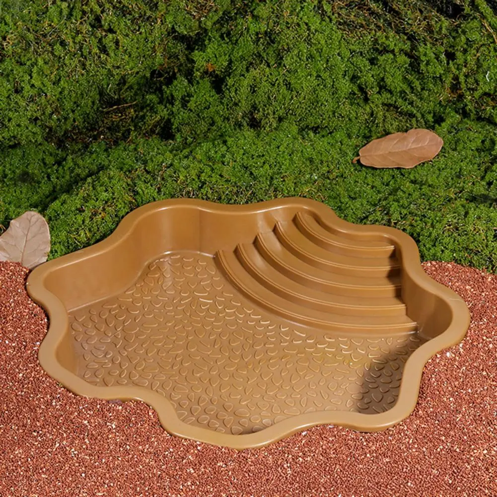 Spacious Turtle Bath Bowl Bathing Pool with Ramp Feeding Dish Water Bowl for Lizard Gecko Snake Turtle Bearded for Healthy