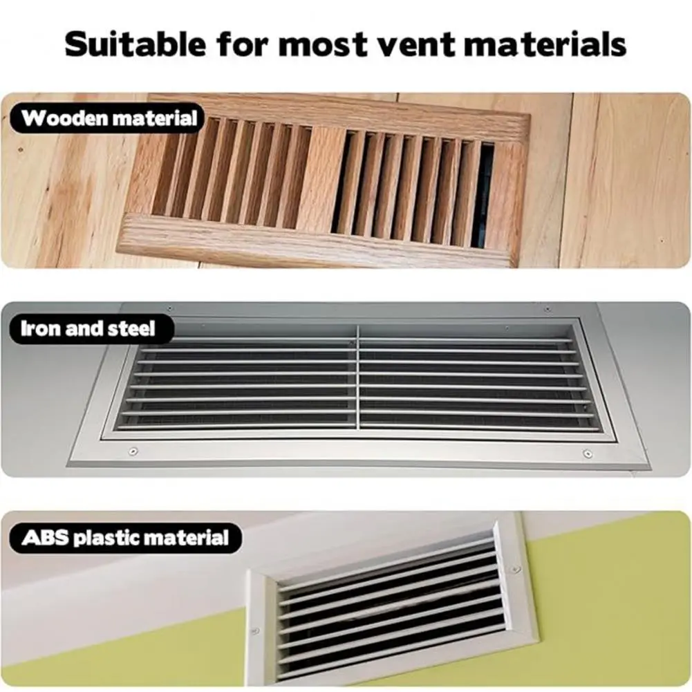 Vent Cover Kit 6-pack 8x15.5-inch Pet Vent Covers for Home Rv Hvac Ac Adhesive Air Register Sheets Floor Wall Ceiling Air Vent