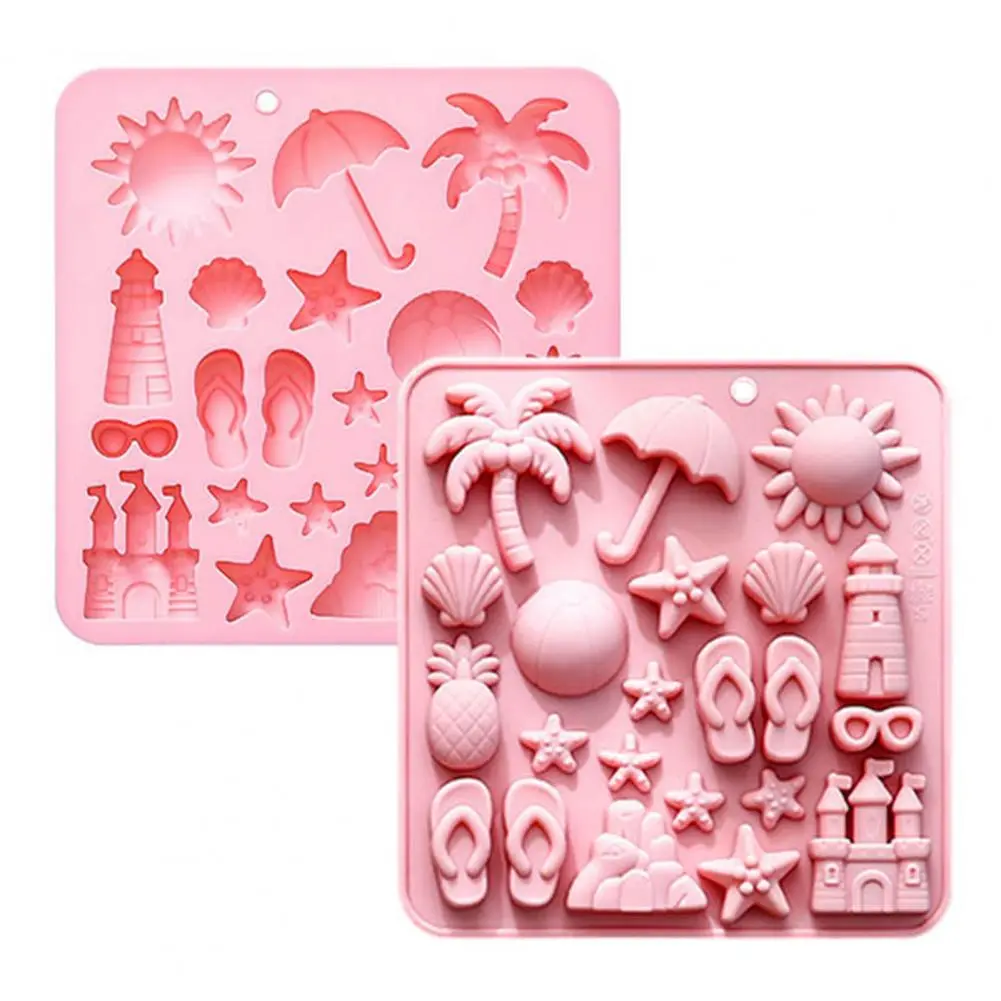 Hawaii Beach Silicone Mold Tropical Summer Ocean Theme Silicone Chocolate Molds for Candy Making for Beach for Chocolate