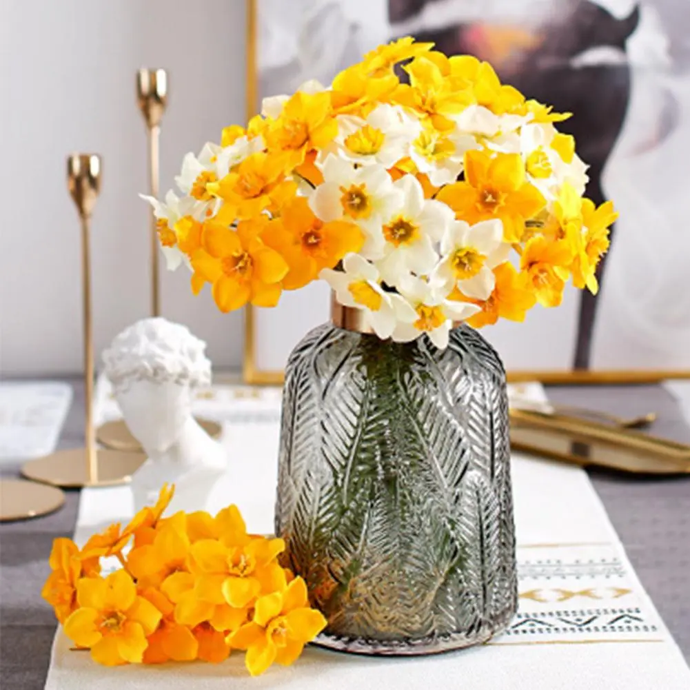 Indoor Artificial Flower Realistic Artificial Flowers for Home Office Decor 6pcs Silk Flower Bunches for Wedding Party Indoor