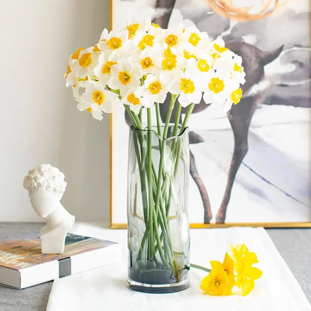 Indoor Artificial Flower Realistic Artificial Flowers for Home Office Decor 6pcs Silk Flower Bunches for Wedding Party Indoor