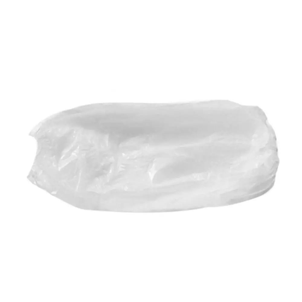 100 Pcs Protective Waterproof Disposable Plastic Arm Sleeves Covers Oversleeves Oil-Proof With Elastic Wrist Kitchen Restaurant