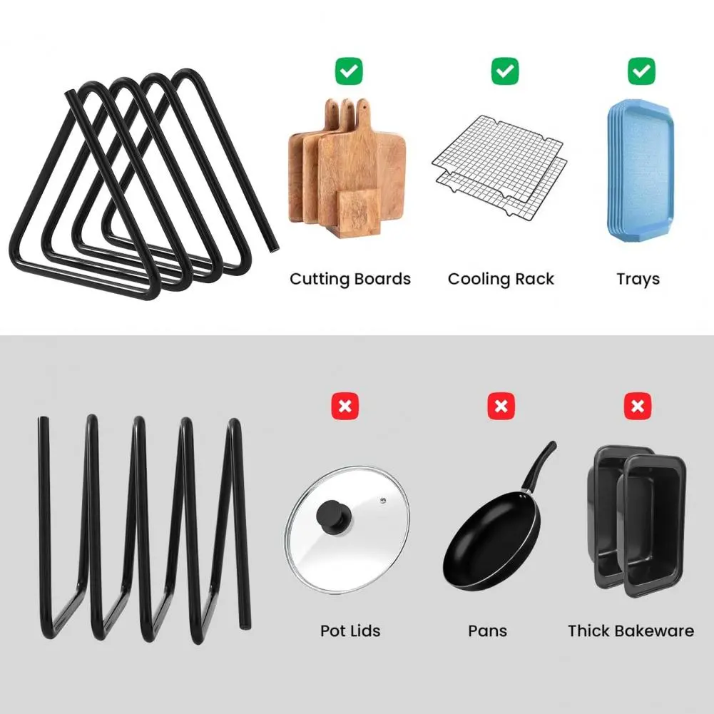 Kitchen Storage Rack for Cutting Boards Kitchen Storage Organizer Stand for Cutting Boards Multi-function Triangle for Easy