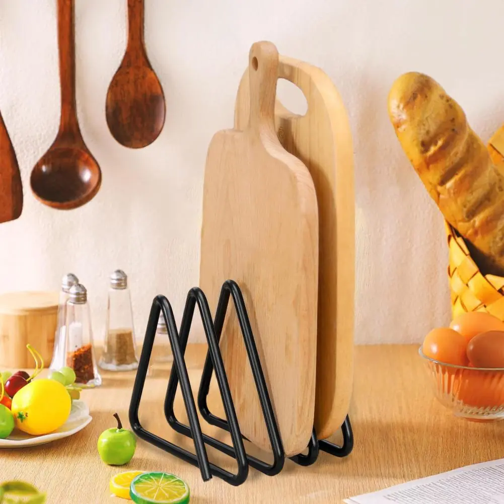 Kitchen Storage Rack for Cutting Boards Kitchen Storage Organizer Stand for Cutting Boards Multi-function Triangle for Easy