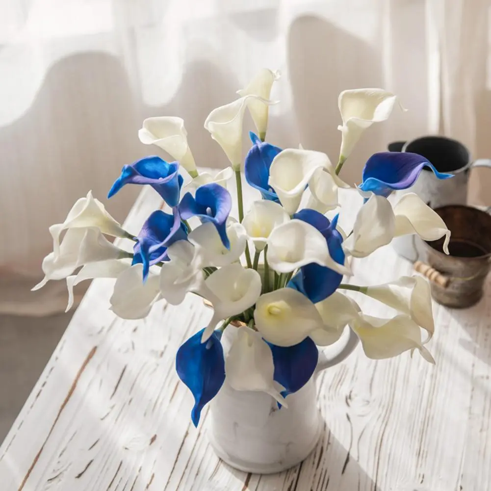 Artificial Calla Lily Realistic Artificial Callalily Branches for Home Office Decor Set of 6 Faux Bloom Plants for Wedding Party