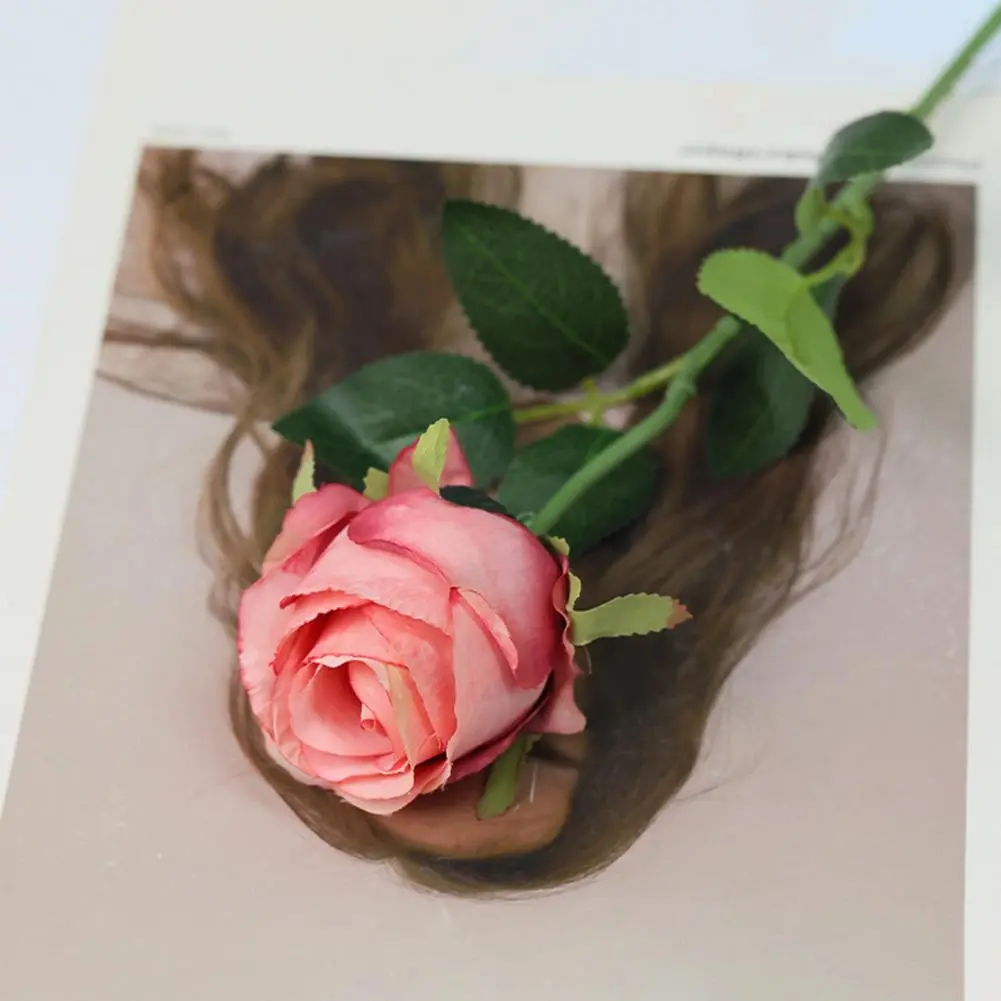 Realistic Fake Roses Realistic Artificial Rose Flowers for Wedding Home Decor Long-lasting Faux Roses with Stems Fake for Home