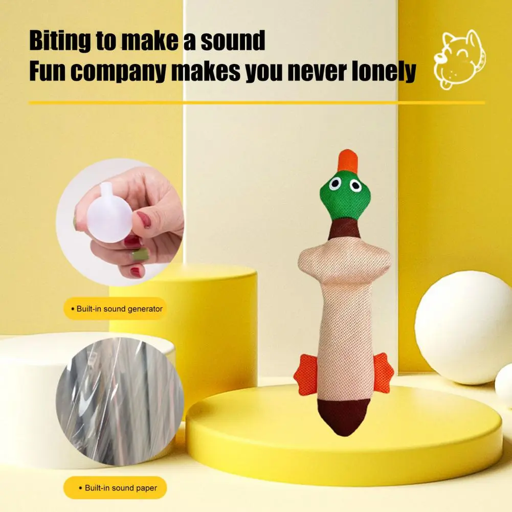 Medium Dog Toy Squeaky Duck Dog Toy for Medium/large Dogs Stuffed Puppy Teething Toy with Crinkle Paper Fun Chew for Small