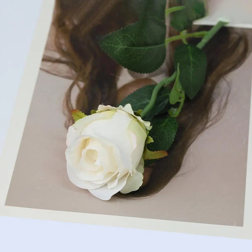 Realistic Fake Roses Realistic Artificial Rose Flowers for Wedding Home Decor Long-lasting Faux Roses with Stems Fake for Home