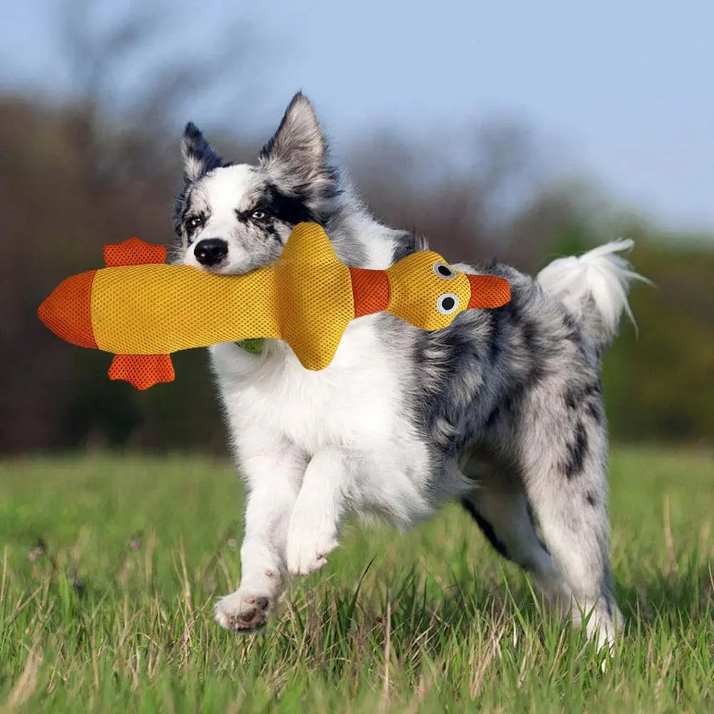 Medium Dog Toy Squeaky Duck Dog Toy for Medium/large Dogs Stuffed Puppy Teething Toy with Crinkle Paper Fun Chew for Small