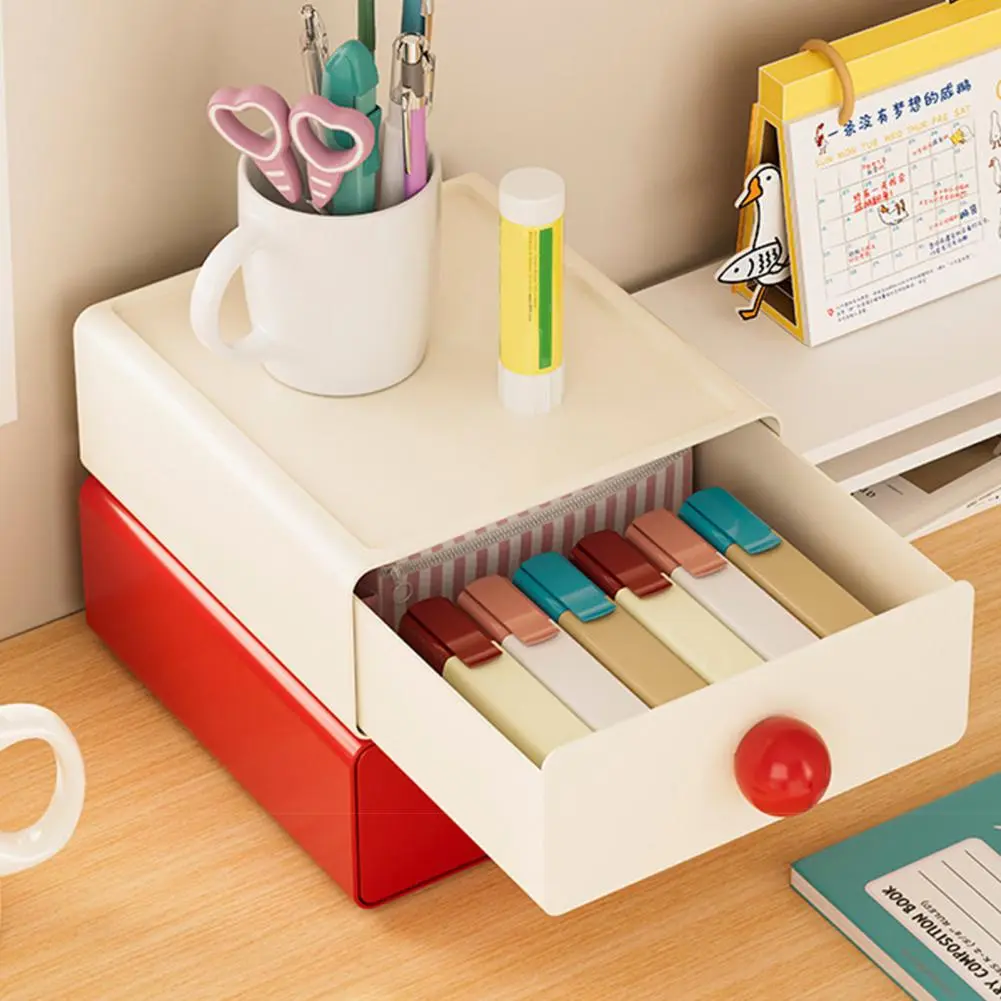 Moisture-proof Storage Container Stackable Drawer Storage Boxes for Desk Organization Capacity Waterproof Dust-proof Organizer