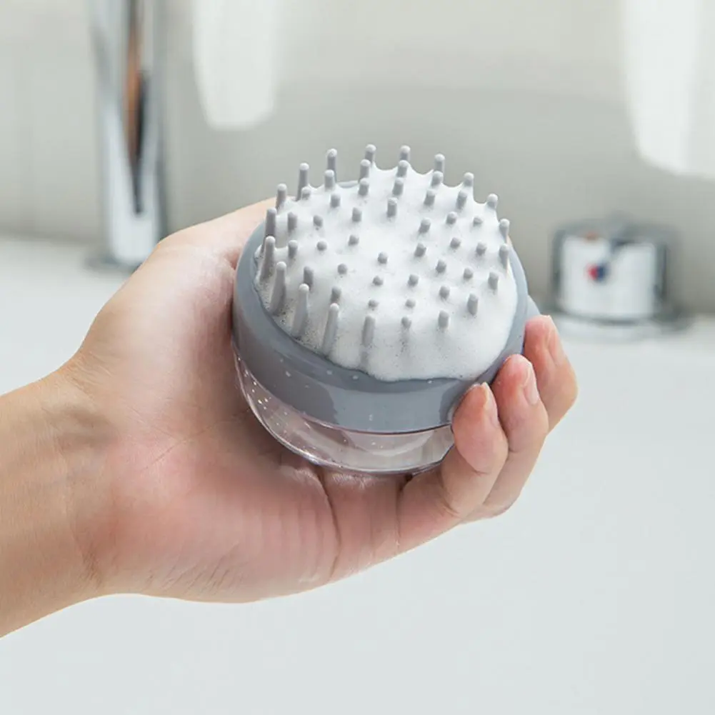 Comfortable Pet Shower Brush Ergonomic Pet Bath Brush with Shampoo Dispenser for Massage Actions All-in-one Shower for Pets