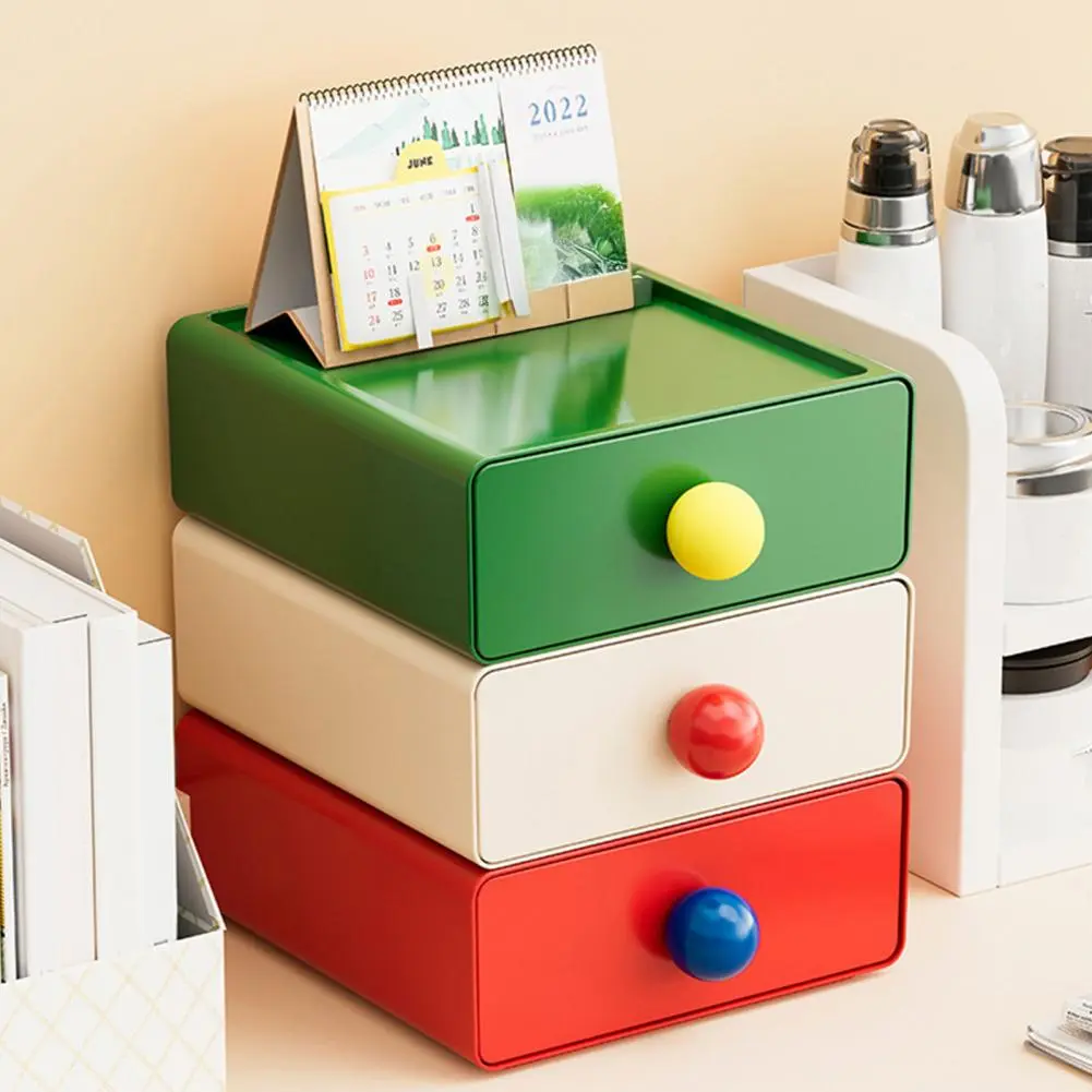 Moisture-proof Storage Container Stackable Drawer Storage Boxes for Desk Organization Capacity Waterproof Dust-proof Organizer