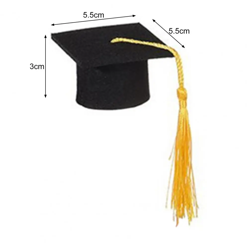20pcs Mini Graduation Cap Doctoral Caps Mini Cute Graduation Cap Party Graduation Small Grad Hat Bottle Caps