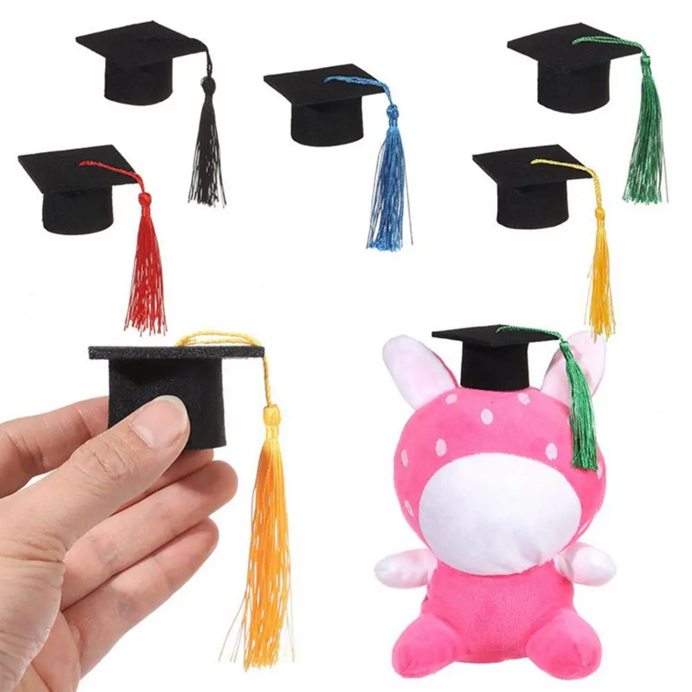 20pcs Mini Graduation Cap Doctoral Caps Mini Cute Graduation Cap Party Graduation Small Grad Hat Bottle Caps