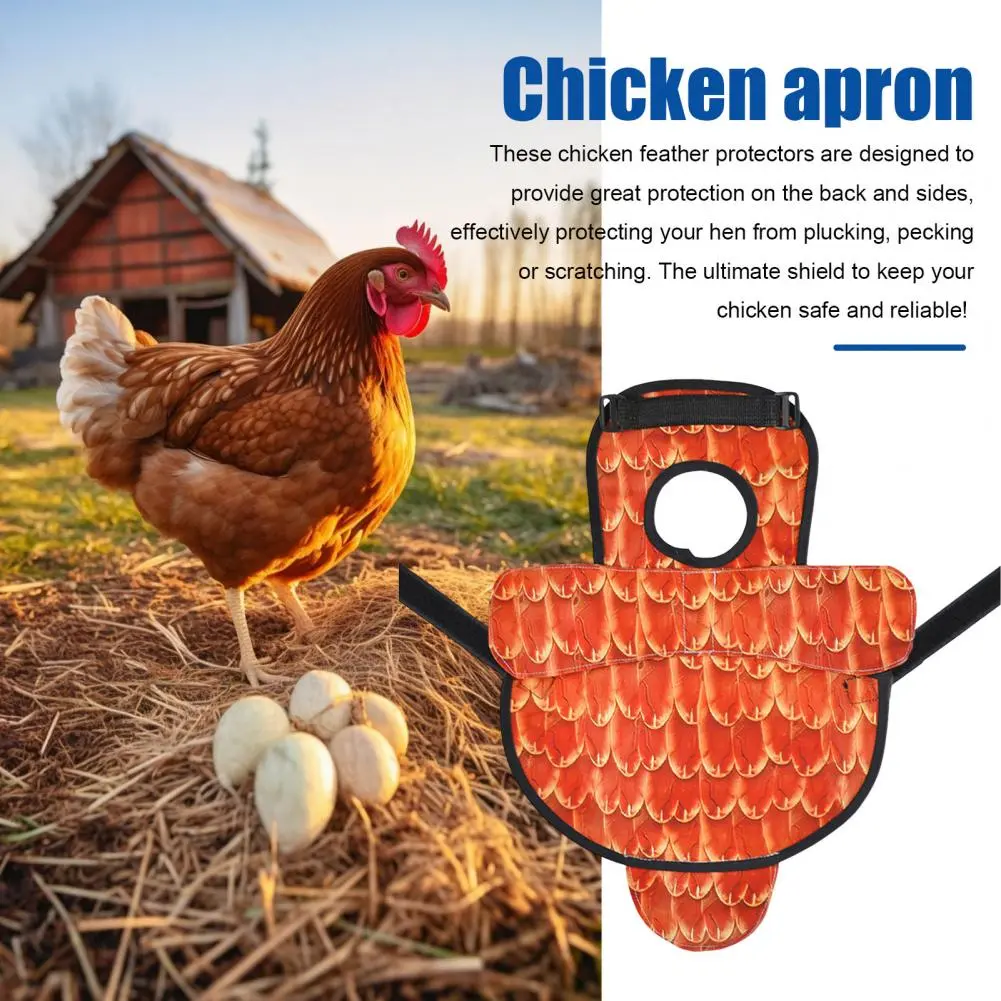 Hen Saddle Protectors Protective Chicken Aprons for Hens with Adjustable Straps Poultry Back Feather Cover Hen for Back for Hens