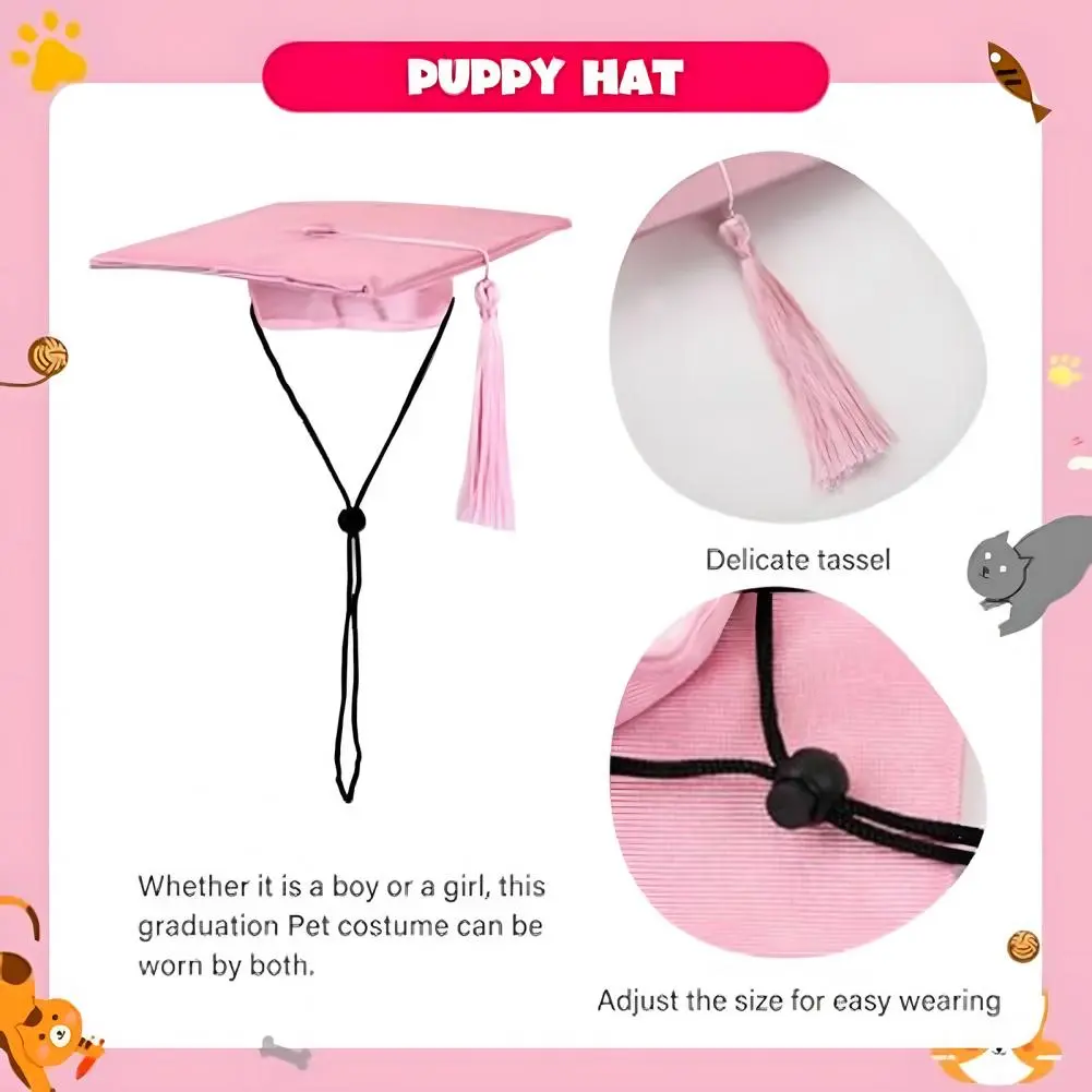 Machine-washable Pet Graduation Gown Pet Graduation Costume Set for Dogs Cats 2025 Cap Gown with Tassel for Graduation for Pets