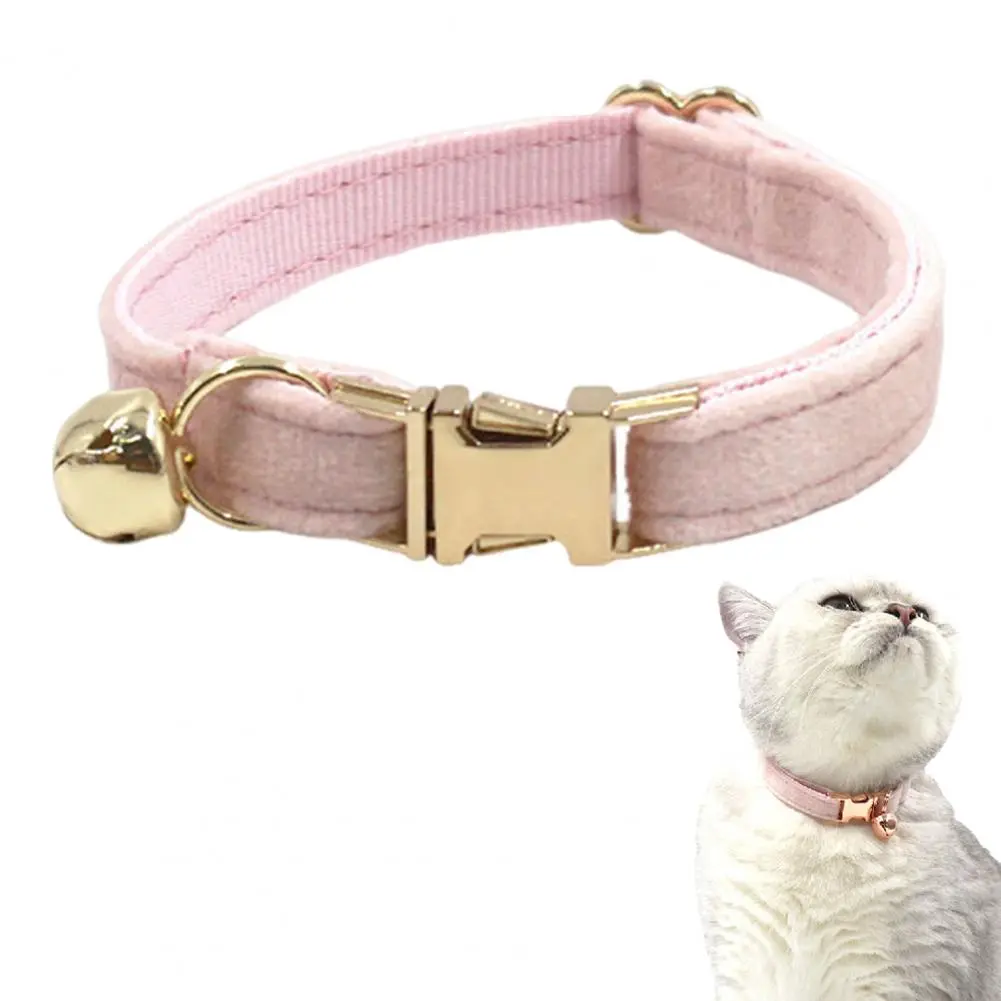 Velvet Cat Collar Personalized ID Tag Kitten Collars Necklace Bell Bow tie Custom Small Collar