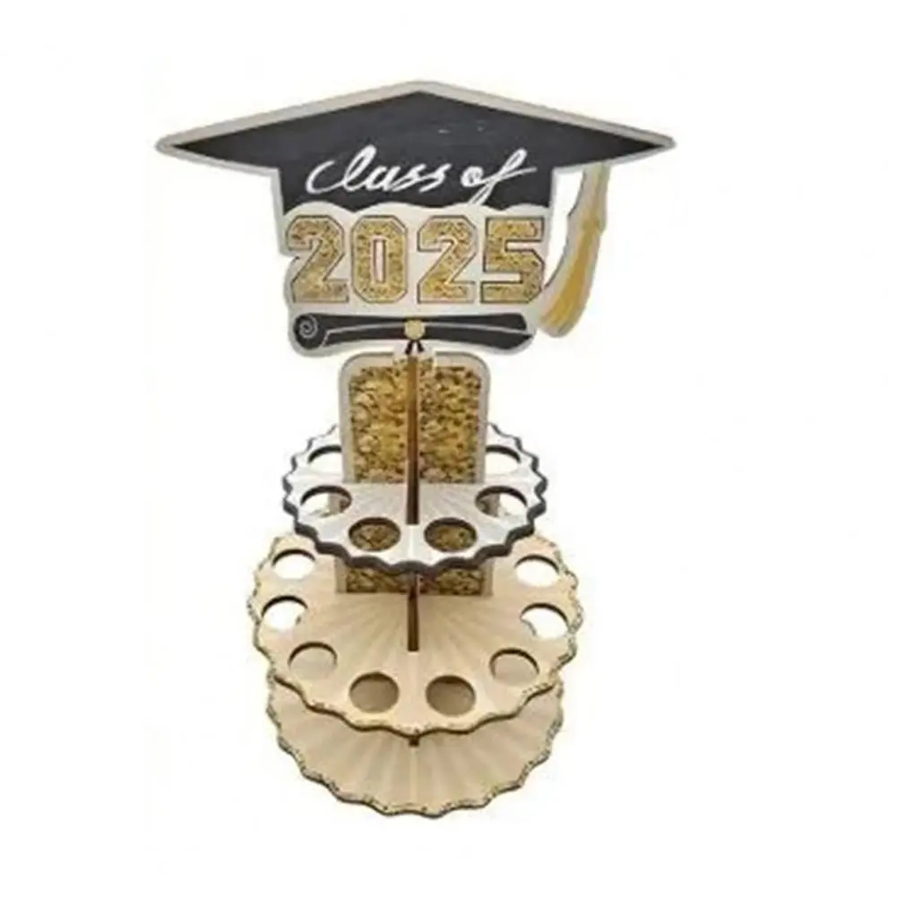 Desktop Money Rack Class of 2025 Graduation Money Holder Tower Double Layers Cash Storage Rack for Graduates Money Gift Desktop