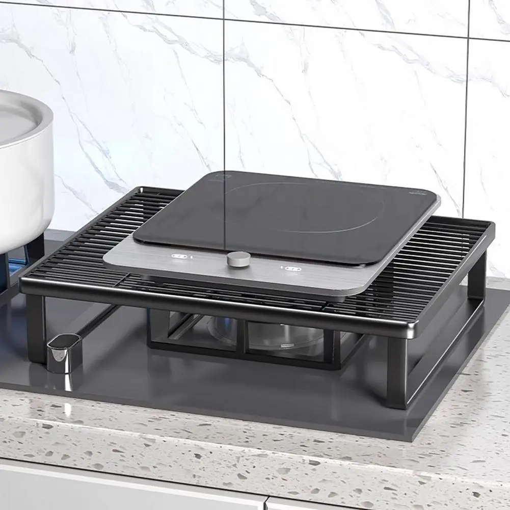 Induction Cooker Stand Heavy-duty Gas Stove Rack with Solid Metal Structure for Induction Cooker Strong Load-bearing Storage