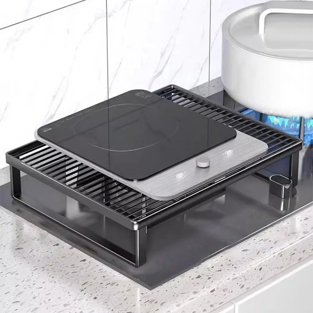 Induction Cooker Stand Heavy-duty Gas Stove Rack with Solid Metal Structure for Induction Cooker Strong Load-bearing Storage