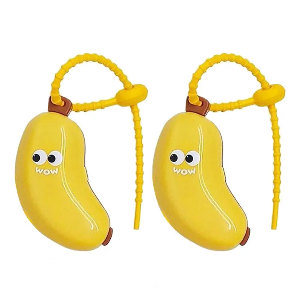 Compact Toothbrush Container Banana-shaped Toothbrush Cover Toothpaste Dispenser Travel Case Set Compact Portable for Oral