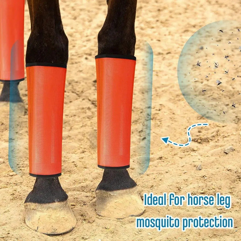 Durable Horse Fly Boots Breathable Mesh Horse Fly Boots Set Equine Leggings for Reducing Stomping Fatigue Comfortable for Hoof