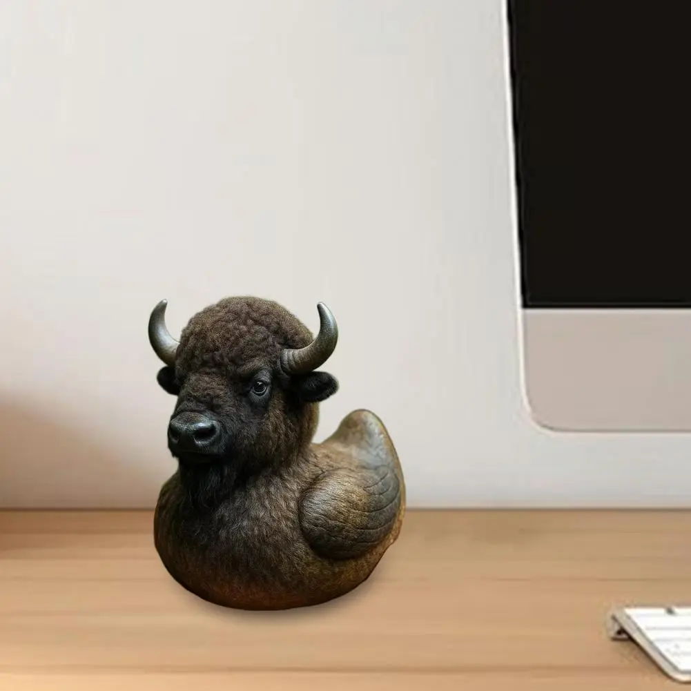 Unique Wildlife Decor Wildlife Duck Figurine Resin Eagle Ornament for Nature Lovers Tabletop Buffalo Sculpture Gift Wildlife