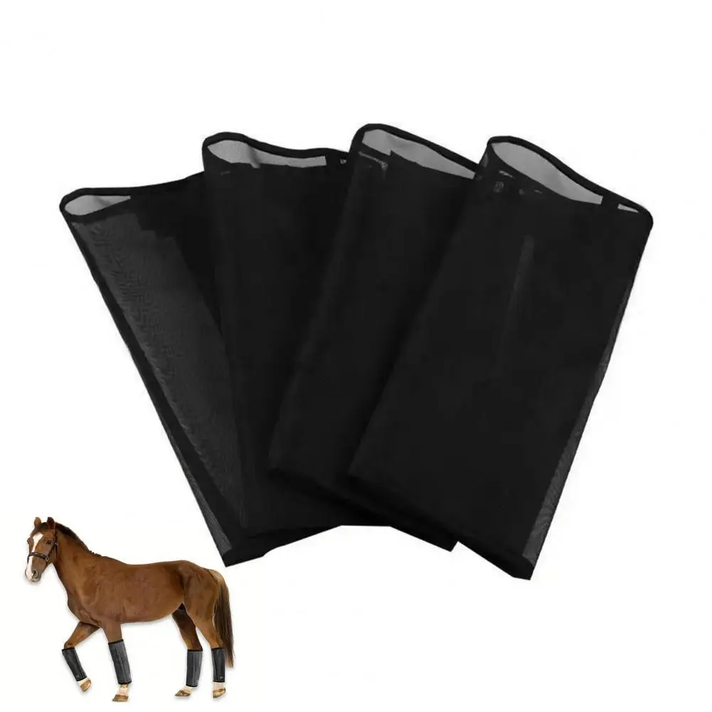 Durable Horse Fly Boots Breathable Mesh Horse Fly Boots Set Equine Leggings for Reducing Stomping Fatigue Comfortable for Hoof