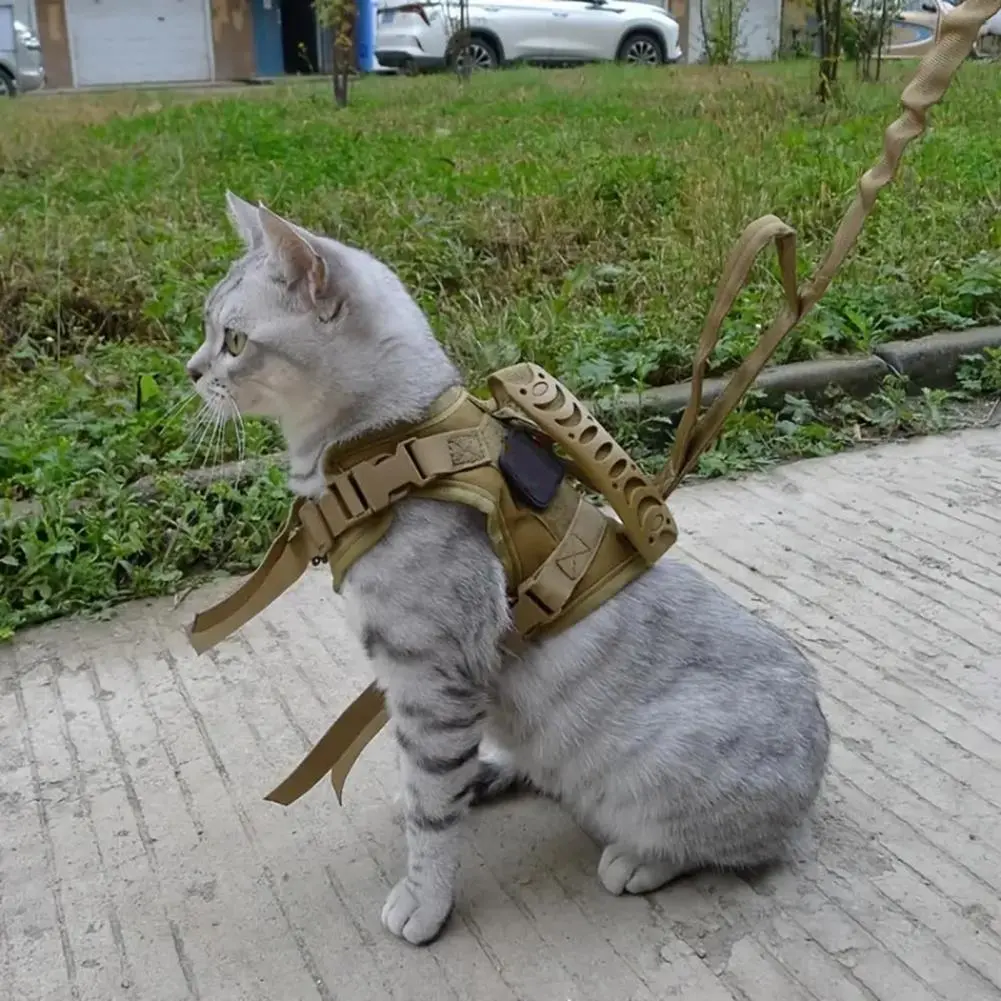 Comfortable Pet Harness Adjustable Escape Proof Cat Harness with Breathable Vest Waterproof for Walking for Small for Outdoor