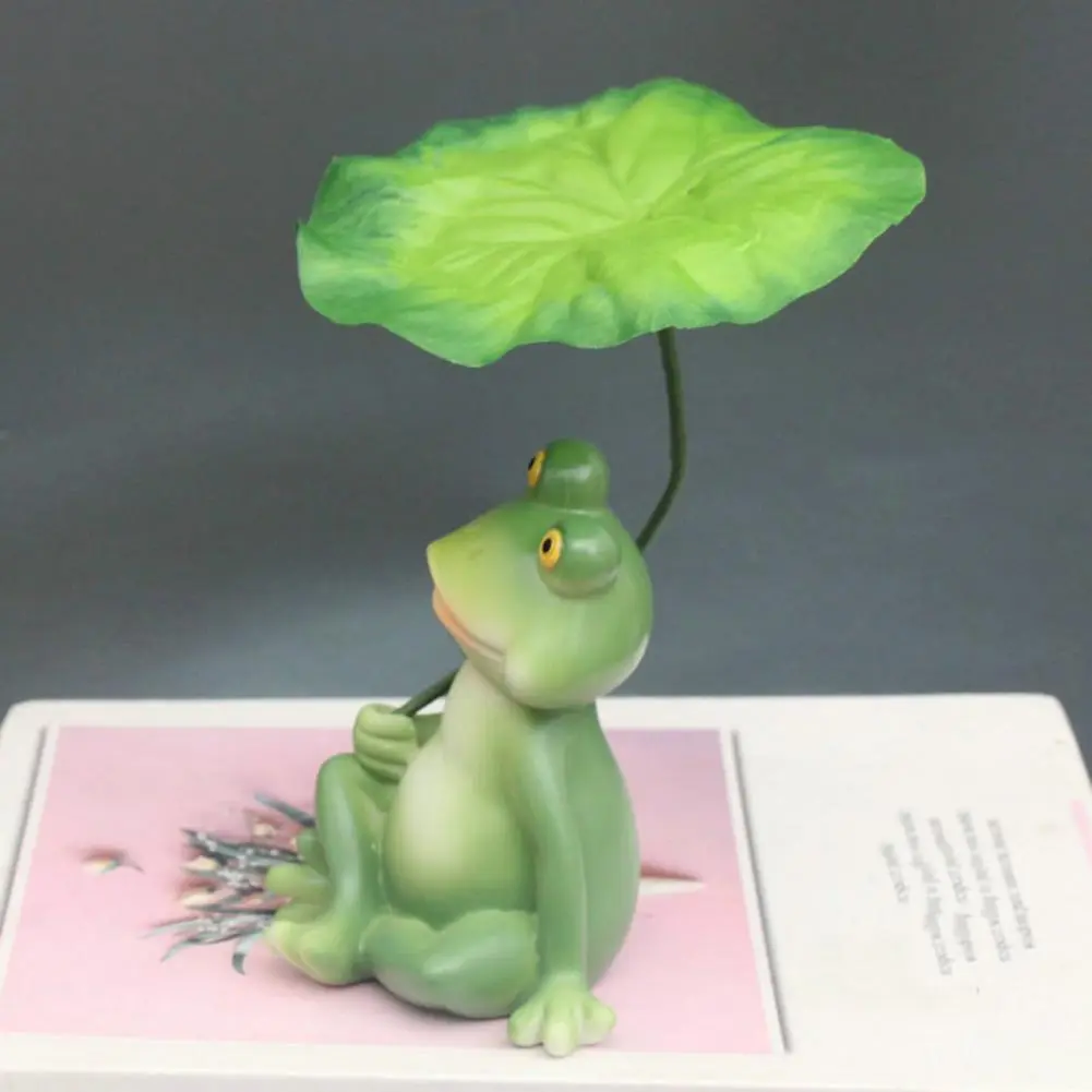 Resin Frog Decoration Weather-resistant Frog Statue for Outdoor Decor Resin Frog Ornament for Fish Tank Garden Cute for Patio