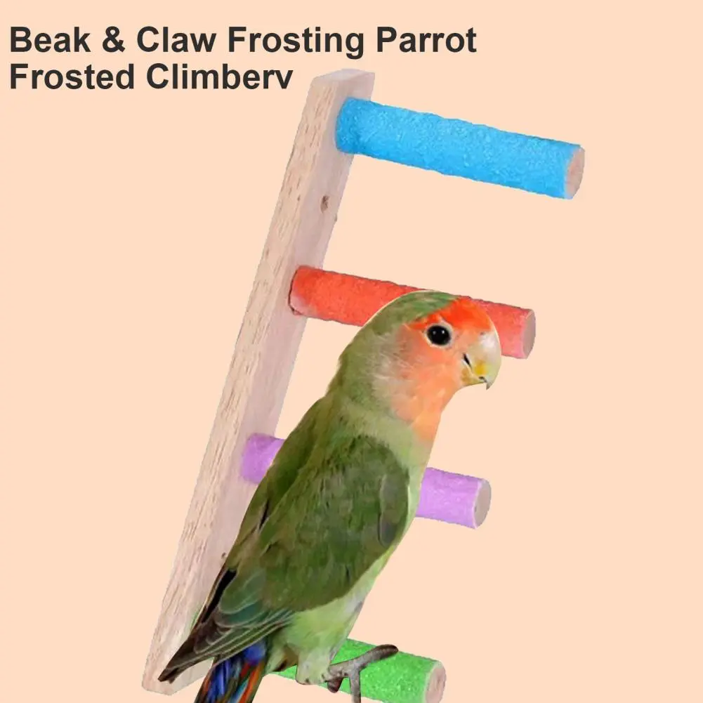 Parrot Exercise Ladder Wooden Parrot Climbing Ladder Set for Budgies Peony Parrots Fun Exercise Stand Play Perch Cage for Nature