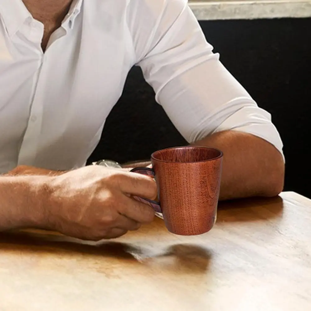 Natural Solid Wood Tea Cup Handcrafted Wooden Tea Coffee Cups Vintage Drinkware for Tea Lovers Natural Solid Wood Mug for Hot
