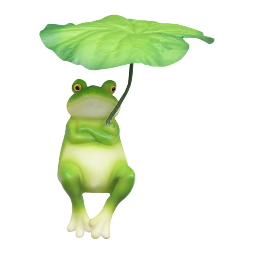 Resin Frog Decoration Weather-resistant Frog Statue for Outdoor Decor Resin Frog Ornament for Fish Tank Garden Cute for Patio