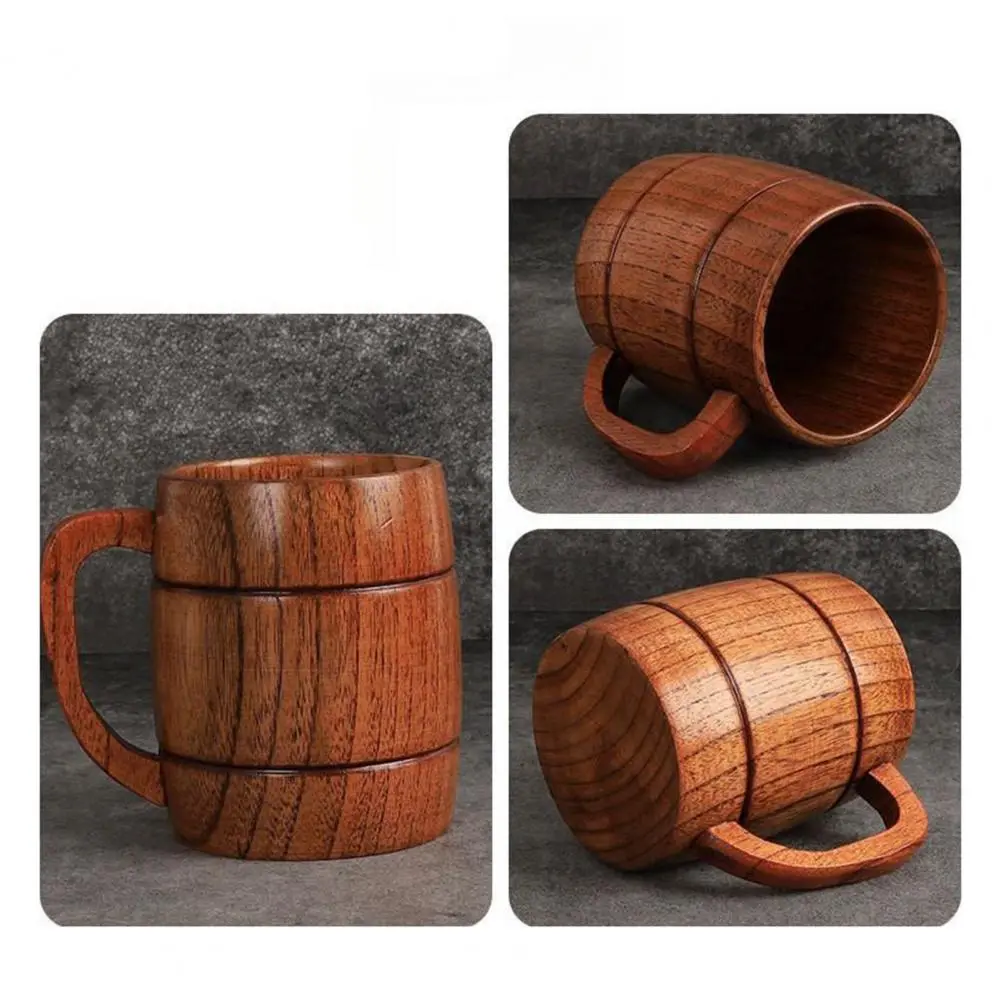 Natural Solid Wood Tea Cup Handcrafted Wooden Tea Coffee Cups Vintage Drinkware for Tea Lovers Natural Solid Wood Mug for Hot