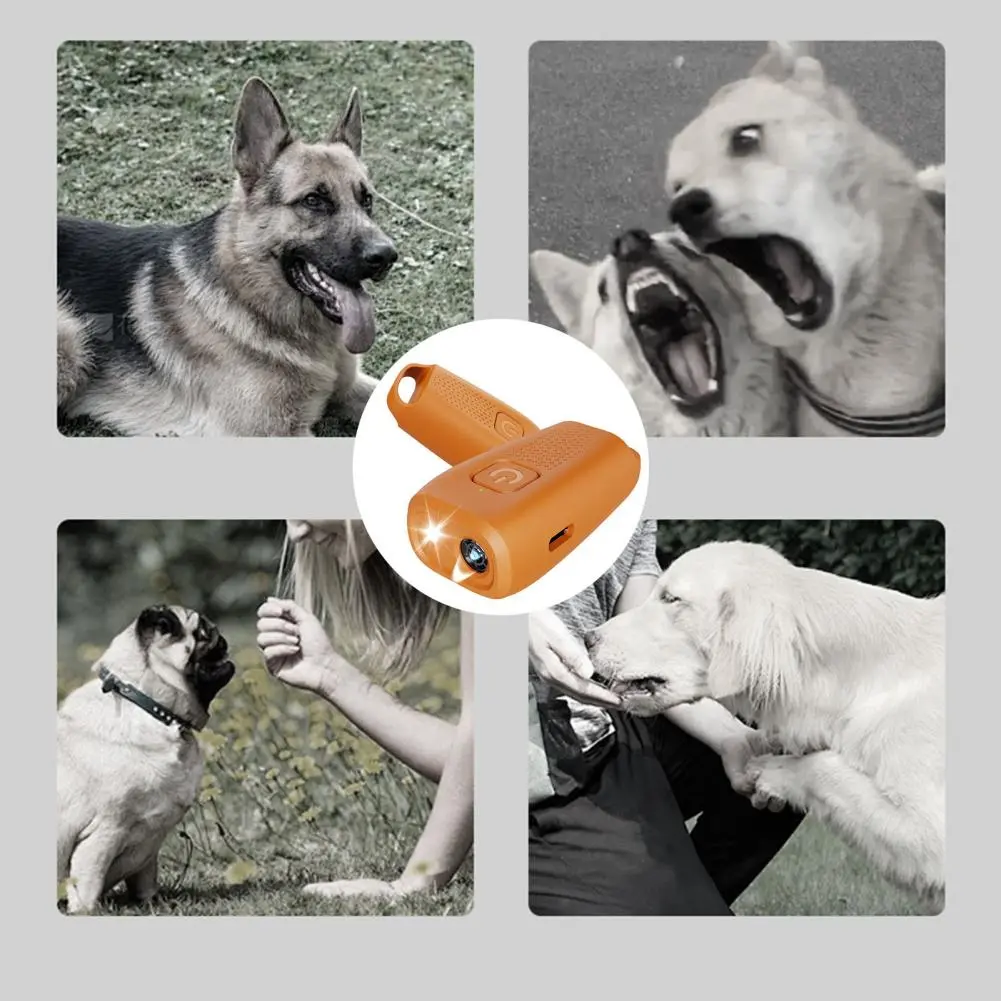 Anti Barking Device with Led Flashlight Ultrasonic Anti-barking Device with Led Light for Dog Training Repellent 3 1 for Puppies