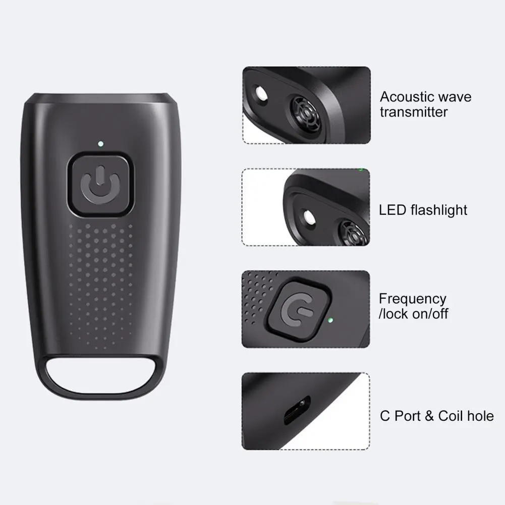 Anti Barking Device with Led Flashlight Ultrasonic Anti-barking Device with Led Light for Dog Training Repellent 3 1 for Puppies